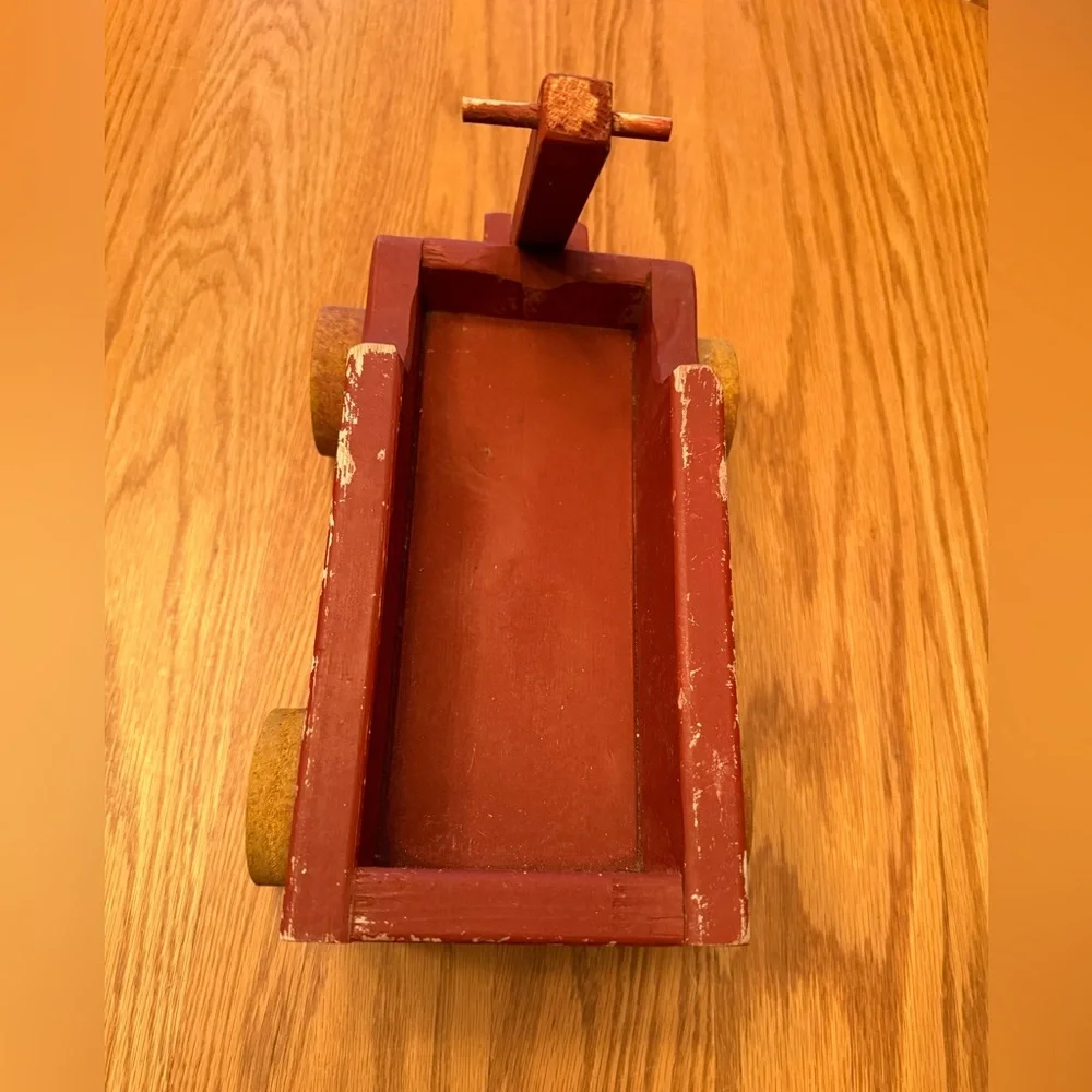 Classic Red Wooden Toy Wagon